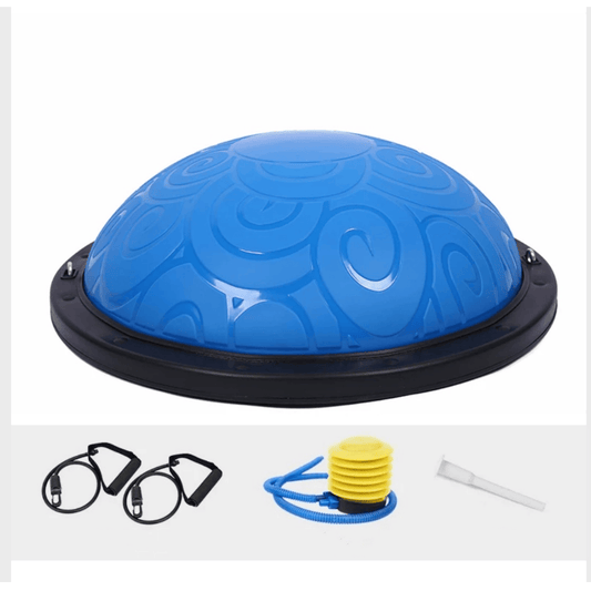 Half Balance Ball Trainer, Half Yoga Exercise Ball with Resistance Bands and Foot Pump