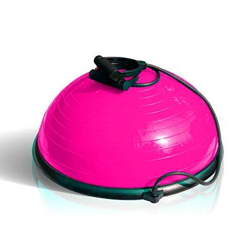 Half Balance Ball Trainer, Half Yoga Exercise Ball with Resistance Bands and Foot Pump